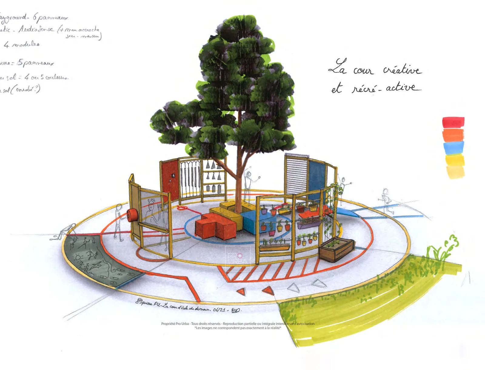 La cour 100 % créative — concept de cour Oasis Pro Urba