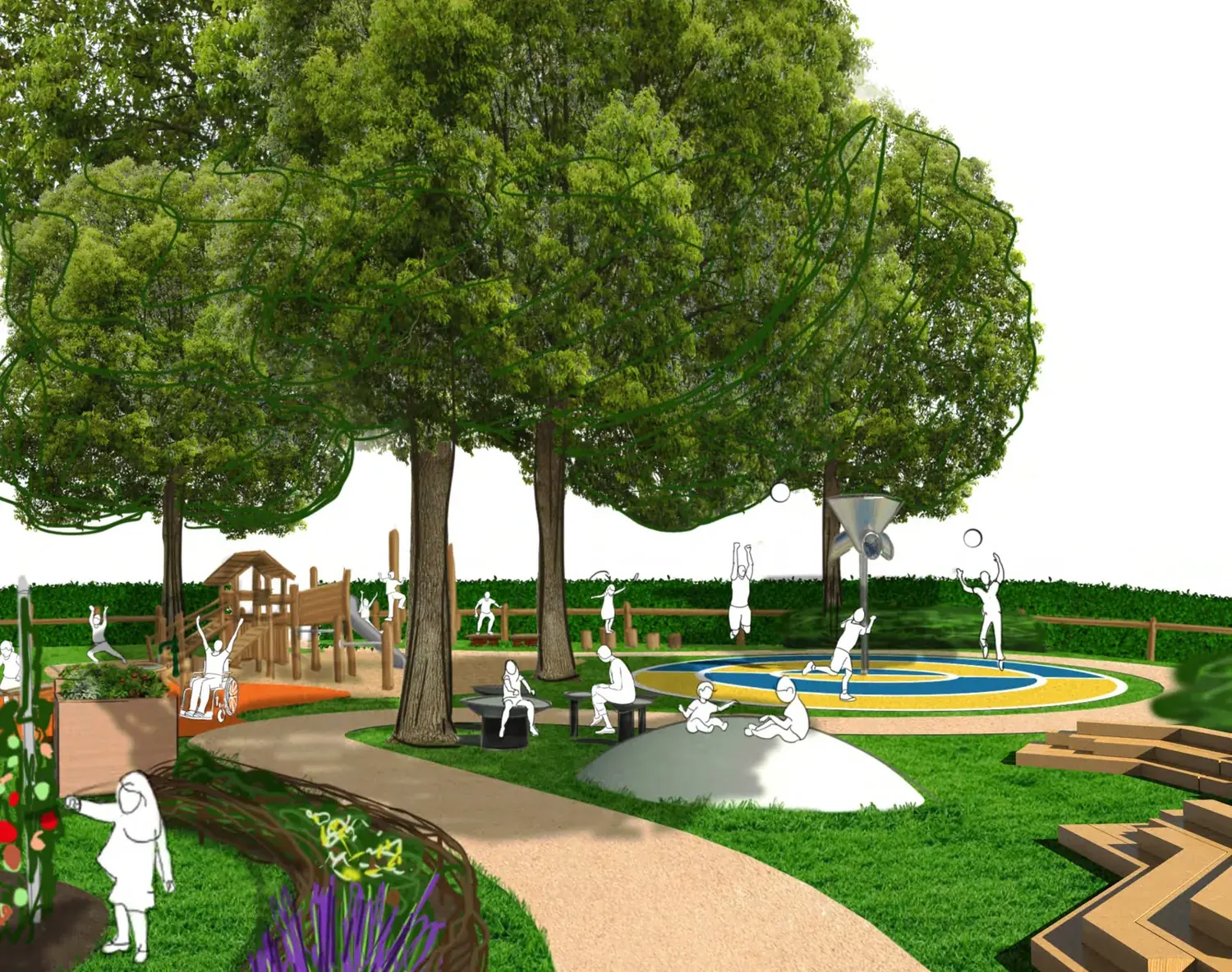 La cour chronotopique — concept de cour Oasis Pro Urba