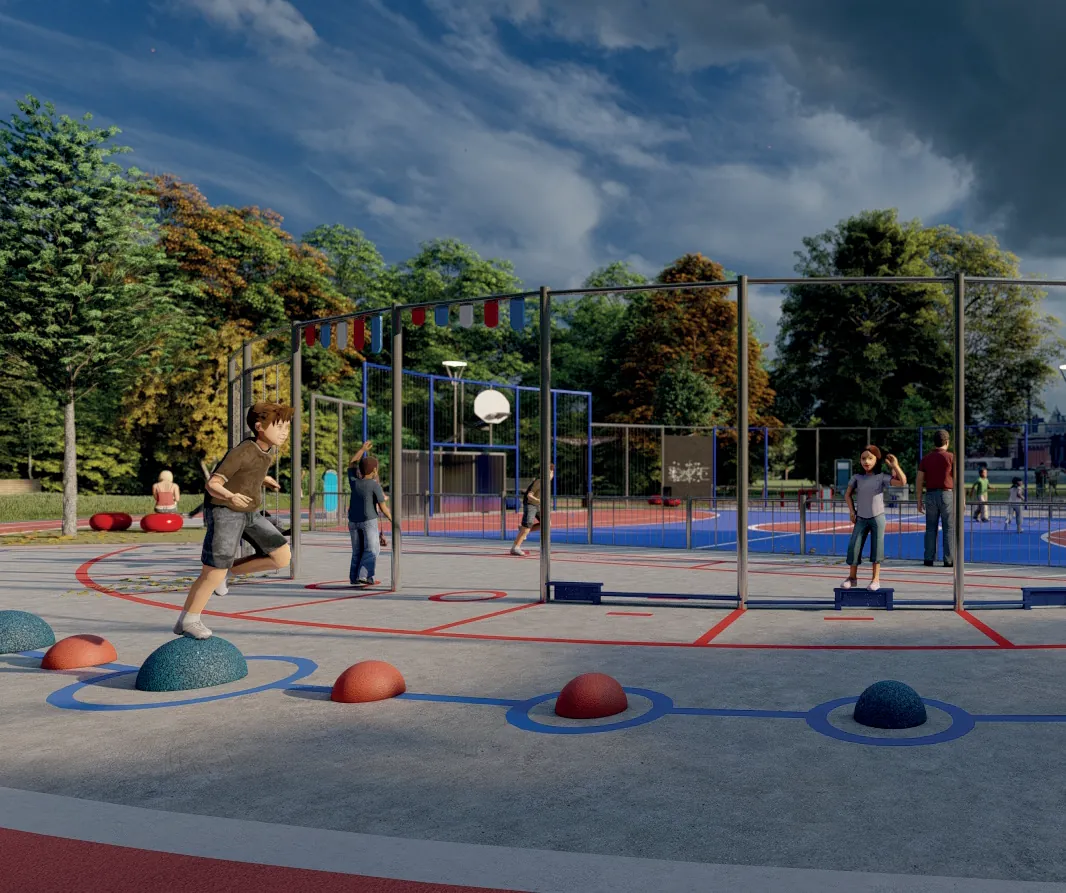Le stade multisports URBA MOVE — design actif Pro Urba, Concept Pro Urba