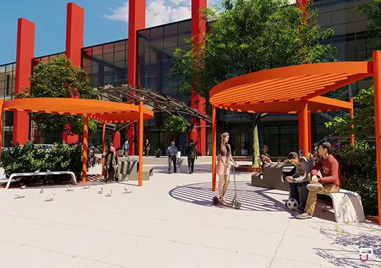 Pergola TIERS by Pro Urba : Design urbain et rafraîchissement intégré